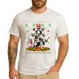 Ugly Sweater Christmas Tree Boston Terrier Dog Xmas Pajama Men's Casual T-Shirt White