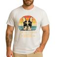 Vintage Boston Terrier Mom Dog Lovers Mother's Day Men's Casual T-Shirt White