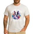 Watercolor Floral Boston Terrier Mama Dog Lover Mother's Day For Men Women Girls Kids Men's Casual T-Shirt White