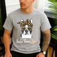 Birthday And Mother's Day -Boston Terrier Mom Men's Casual T-Shirt Sport Grey