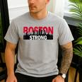 Boston Strong Logo Vintage Boston City Skyline Men's Casual T-Shirt Sport Grey