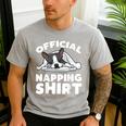 Boston Terrier Dog Official Sleeping Shirt Men Women Kids Men's Casual T-Shirt Sport Grey