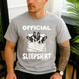 Boston Terrier Dog Official Sleepshirt Pajamas Nightgown For Men Women Girls Kids Men's Casual T-Shirt Sport Grey