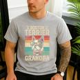 Boston Terrier Grandpa Dog Lover Father's Day Premium Men's Casual T-Shirt Sport Grey