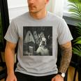 Boston Terrier Selfie With Ghosts Halloween Dog Lover Men's Casual T-Shirt Sport Grey
