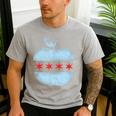 Chicago Flag Teacher School Cute Men&#x27;s Casual T-Shirt Sport Grey