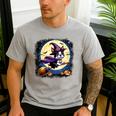 Cute Boston Terrier Halloween Costume Dog Lover Women Girls Men's Casual T-Shirt Sport Grey