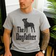The Dogfather Boston Terrier Dog Funny Dog Gift T-Shirt For Men Women Girls Kids Men's Casual T-Shirt Sport Grey