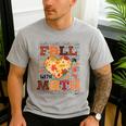 Fall Teacher Fall In Love With Math Math Thanksgiving For Men Women Men&#x27;s Casual T-Shirt Sport Grey