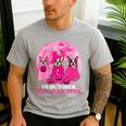 Ghost And Witch Boston Terrier Dog In October We Wear Pink Men's Casual T-Shirt Sport Grey