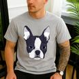 Kids Boston Terrier Dog For Women And Girls Men's Casual T-Shirt Sport Grey