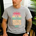 Worlds Best Boston Terrier Aunt Men's Casual T-Shirt Sport Grey
