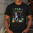 My Birthday Colorful Costume Boston Terrier Party Men's Casual T-Shirt Dark Grey