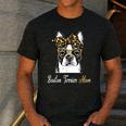 Birthday And Mother's Day -Boston Terrier Mom Men's Casual T-Shirt Dark Grey