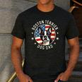 Boston Bull Terrier Men Boston Terrier Dog Dad Men's Casual T-Shirt Dark Grey