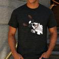 Boston Terrier Bostie Dog Kids Men Men's Casual T-Shirt Dark Grey
