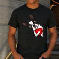 Boston Terrier Bostie Dog Kids Women Girls Men's Casual T-Shirt Dark Grey