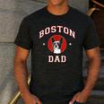 Boston Terrier Dad Dog Father For Men Women Kids Men's Casual T-Shirt Dark Grey