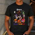 Boston Terrier Dog Christmas Happy Hallothankmas Halloween For Men Women Kids Men's Casual T-Shirt Dark Grey