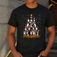 Boston Terrier Dog Christmas Tree Santa Hat Xmas Pajama Men Women Kids Men's Casual T-Shirt Dark Grey