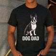 Boston Terrier Dog Dad Boston Terrier Dog Lovers Men's Casual T-Shirt Dark Grey