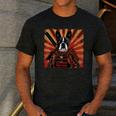 Boston Terrier Dog Japanese Art Samurai Ukiyo-e Men's Casual T-Shirt Dark Grey
