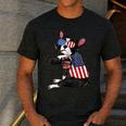 Boston Terrier Dog Merica 4th Of July Usa American Flag Men Men's Casual T-Shirt Dark Grey
