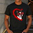 Boston Terrier Dog Mom Dad Valentine’s Day Pet Lover For Men Women Kids Men's Casual T-Shirt Dark Grey