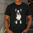 Boston Terrier Dog Motif Pet Art Boston Terrier For Men Women Kids Men's Casual T-Shirt Dark Grey