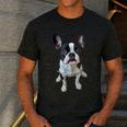 Boston Terrier Dog Motif Pet Art Boston Terrier Men Women Kids Men's Casual T-Shirt Dark Grey
