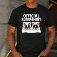 Boston Terrier Dog Official Sleep Pajamas Nightgown Men's Casual T-Shirt Dark Grey