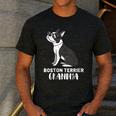 Boston Terrier Dog Owner Grandma Men's Casual T-Shirt Dark Grey