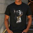 Boston Terrier Dog Graphic Pet Art Boston Terrier For Men Women Kids Men's Casual T-Shirt Dark Grey