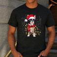 Boston Terrier Dog Ugly Christmas Dog Xmas For Men Women Kids Men's Casual T-Shirt Dark Grey
