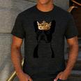 Boston Terrier Dog Wearing Crown For Men Women Girls Kids Men's Casual T-Shirt Dark Grey