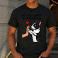 Boston Terrier Grandma Mother's Day Dog Mom Men's Casual T-Shirt Dark Grey