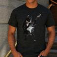 Boston Terrier Guitar Men's Casual T-Shirt Dark Grey