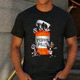 Boston Terrier Happy Pills T-Shirt Men's Casual T-Shirt Dark Grey