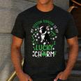 My Boston Terrier Is My Lucky Charm Paw Dog St Patrick's Day Men's Casual T-Shirt Dark Grey