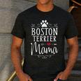 Boston Terrier Mama Boston Terrier Lover Shirt Men's Casual T-Shirt Dark Grey