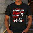 Boston Terrier Mom American Gentleman Dog Mother's Day Men's Casual T-Shirt Dark Grey