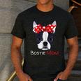 Boston Terrier Mom Bostie Women Girls Men's Casual T-Shirt Dark Grey