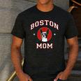 Boston Terrier Mom Dog Mother Men's Casual T-Shirt Dark Grey