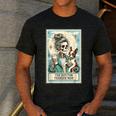 Boston Terrier Mom Skeleton Tarot Card Witch Vibes Dog Mom Men's Casual T-Shirt Dark Grey