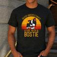 Boston Terrier Never Underestimate a Girl With a Bostie Men's Casual T-Shirt Dark Grey