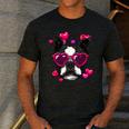 Boston Terrier Valentines Day Shirt Heart Dog Lover Men's Casual T-Shirt Dark Grey