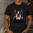 Boston Terrier Will Find And Lick You Bostie Mom Men's Casual T-Shirt Dark Grey