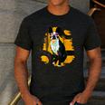 Boston Terrier s Mid-Century Modern Art s Street Grunge Men's Casual T-Shirt Dark Grey