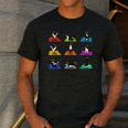 Boston Terriers Yoga Asana Pose And Meditation Men's Casual T-Shirt Dark Grey