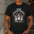 Cute Cartoon For Dog Owners Pet Team Boston Terrier Men's Casual T-Shirt Dark Grey